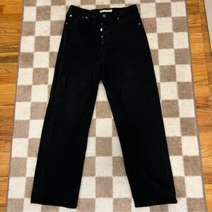 Levi’s Black Ribcage Straight Ankle Jeans Size 29